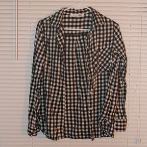 Like New Black and White checkered Flannel